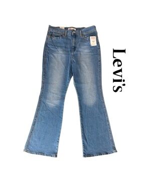 Levi’s Heritage High Rise Flared Jeans Women sz 12 Med Wash Boho Y2K Retro NWT!